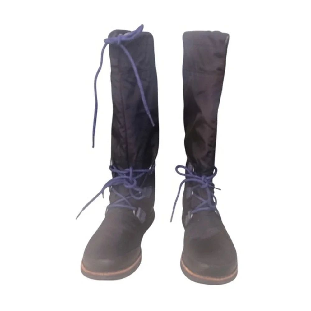 Sorel Waterproof‎ Winter Boots Black Tall Lace Up Snow Boots Size 6.5